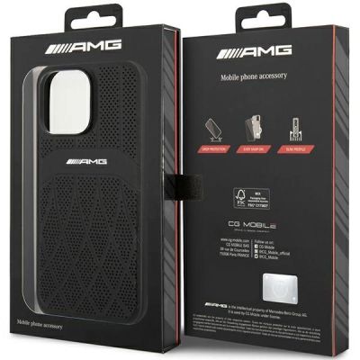 8. Etui AMG Leather Curved Lines MagSafe na iPhone 14 Pro Max - czarne