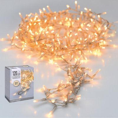 4. LAMPKI CHOINKOWE ŁAŃCUCH ŚWIETLNY 120 LED CIEPŁY BIAŁY PRZEŹROCZYSTY PRZEWÓD