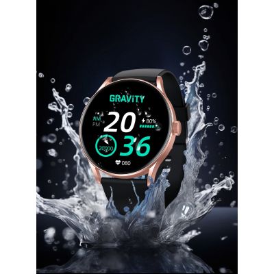 6. Smartwatch Gravity Czarno Różowy GT2-2 PRO