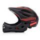 3. Kask rowerowy full-face Meteor Lupus S 48-52 cm czarny/czerwony