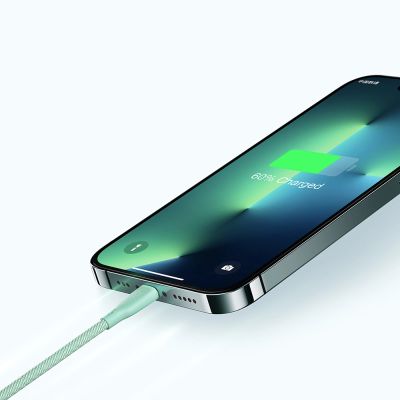 6. Kabel Joyroom Multi-Color Series S-A34 USB-A / USB-C 100W 1m - fioletowy