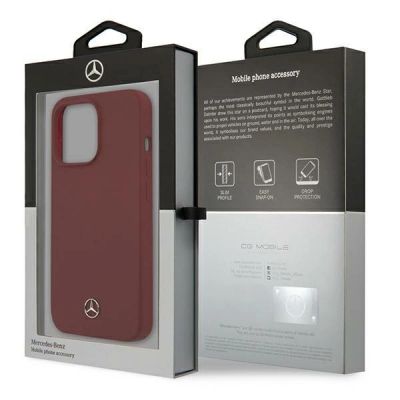 8. Etui Mercedes Silicone Line na iPhone 13 Pro Max - czerwone