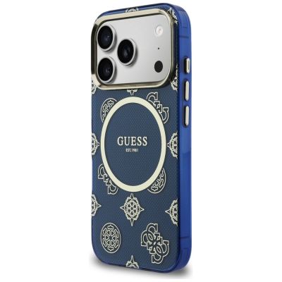 2. Etui Guess IML Peony Dot MagSafe na iPhone 17 Pro - niebieskie