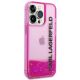 4. Etui Karl Lagerfeld Liquid Glitter Elong na iPhone 14 Pro Max - różowe