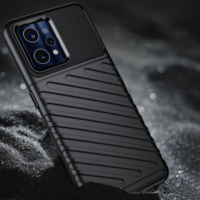 5. Thunder Case elastyczne pancerne etui pokrowiec Realme 9 Pro + (9 Pro Plus) czarny