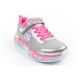 2. Skechers S Lights LED buty sportowe dziecięce dla dziewczynki na rzep szare