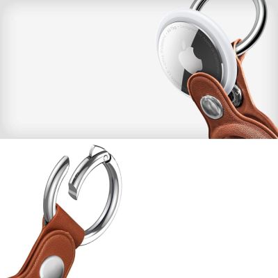 2. Etui Tech-Protect NaturalFit na Apple AirTag 1 / 2 - brązowy