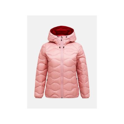 Kurtka damska puchowa PEAK PERFORMANCE W Helium Down Hood Jacket kolor różowy