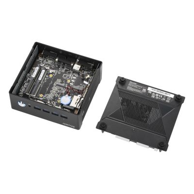 11. Shuttle Nano PC NT10H5, Intel Core Ultra 5 125H, grafika Intel Arc, 2xHDMI, 2xUSB 4.0 (DP), 2x2.5Gbit LAN, w tym VESA 24/7 praca stała, 1L PC, Mini PC barebone, Intel SoC, DDR5-SDRAM, PCI Express, 120 W