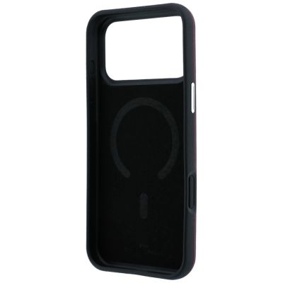 7. Etui BMW Sign Deboss Quilted Metal Logo MagSafe na iPhone 18 Pro / 17 Pro - bordowe
