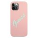 3. Etui Guess Silicone Vintage na iPhone 12 Pro Max - różowo-zielone