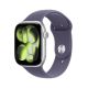 Zegarek Apple Watch Series 11 GPS 46mm Srebrna aluminiowa koperta z fioletowym paskiem sportowym Fog - S/M