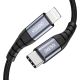 2. Kabel Choetech IP0039 USB-C / Lightning MFi 480Mb/s 3A 1.2m - czarny