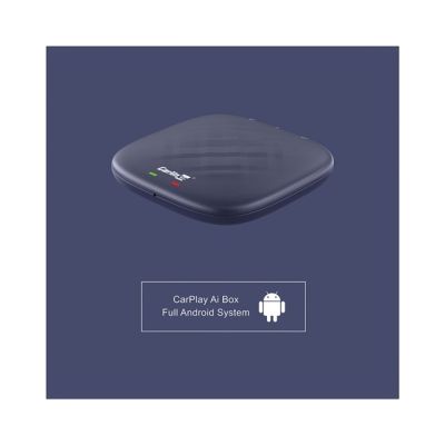 11. CARLINKIT Adapter bezprzewodowy AI Box z Androidem 13 - 8 GB + 128 GB do oryginalnych radioodbiorników samochodowych z CarPlay niebieski