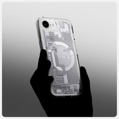 12. Etui Spigen Ultra Hybrid MagSafe na iPhone 16e / 17e Zero One - białe