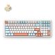 MCHOSE K99 V2 klawiatura Gaming USB + RF Wireless + Bluetooth Pomarańczowy, Biały
