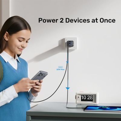 16. UNITEK ŁADOW. SIECIOWA 2X GAN 45W, 2XUSB-C PD 3.0, QC, CZARNA