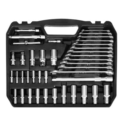 6. Zestaw kluczy nasadowych 1/2", 3/8", 1/4", 220 szt., satynowy