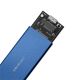 2. QOLTEC OBUDOWA NA DYSK M.2 SSD | SATA | NGFF | USB 3.0 | SUPER SPEED 5GB/S | 2TB | NIEBIESKI