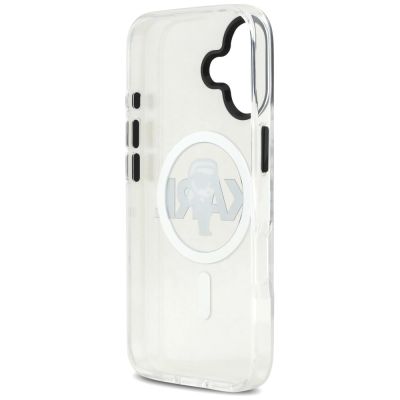 7. Etui Karl Lagerfeld IML Karl Sketch Logo MagSafe do iPhone 17 - przezroczyste