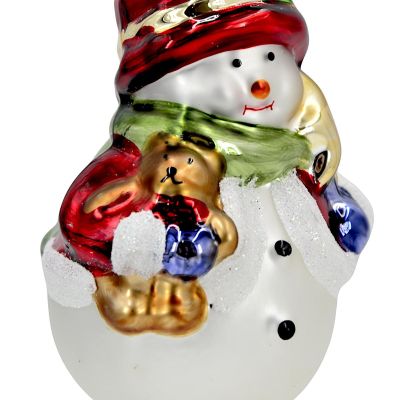 3. BOMBKA SZKLANA FORMÓWKA BAŁWAN 11CM SASKA GIFT & DECOR