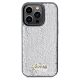 3. Etui Guess Sequin Script Metal na iPhone 14 Pro - srebrne
