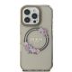 3. Etui Guess IML Flowers Wreath MagSafe na iPhone 16 Pro - czarne