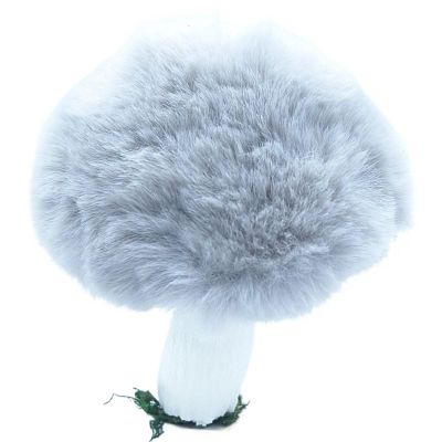 5. ZAWIESZKA DEKORACYJNA GRZYBEK 8x12CM SZARY