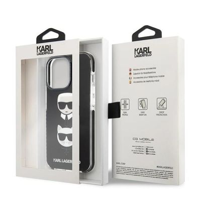 8. Etui Karl Lagerfeld Karl&Choupette Head na iPhone 13 Pro Max - czarne