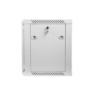 3. Szafa jednosekcyjna Lanberg WF01-6409-10S (9U; 500mm / 600mm / 450 mm; wisząca; Szklane; 19''; kolor szary)