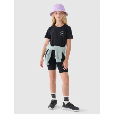 4. T-shirt z nadrukiem dziewczęcy 4F Junior 4FJRAW24TTSHF2276-20S