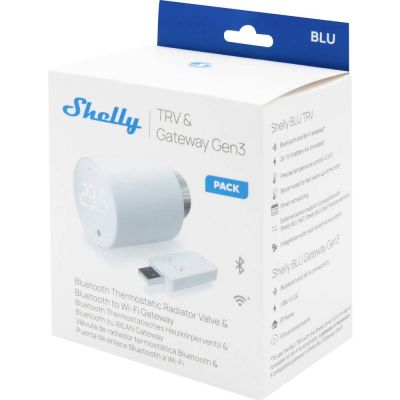 10. Shelly BLU TRV Głowica termostatyczna Biały