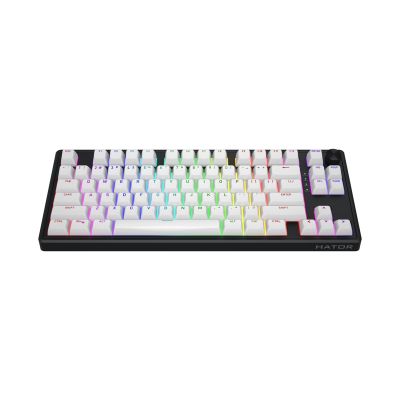 16. HATOR Skyfall 80 MAG ULTRA 8K klawiatura Gaming USB QWERTY US English Czarny, Biały