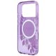6. Etui Guess IML Flowers Pearl Strap MagSafe na iPhone 18 Pro Max / 17 Pro Max - fioletowe
