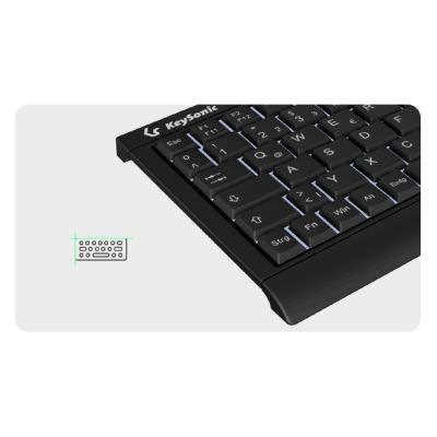 3. KeySonic KSK-3011ELC (DE) klawiatura Dom USB QWERTZ Niemiecki Czarny