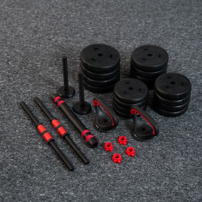 4. Zestaw ciężarów 6w1 HMS SGN120 (sztanga, sztangielki i kettlebell) 20kg