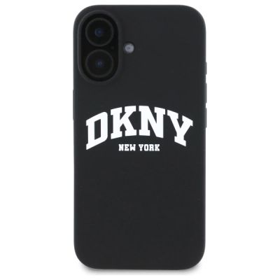 3. Etui DKNY Silicone White Printed Logo MagSafe na iPhone 16 - czarne