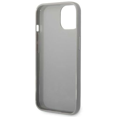 7. Etui Karl Lagerfeld Monogram Iridescent na iPhone 14 Plus - srebrne