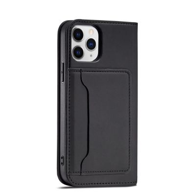9. Magnet Card Case etui do iPhone 12 Pro pokrowiec portfel na karty kartę podstawka czarny