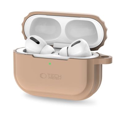 5. Etui Tech-Protect Silicone Rope na Apple AirPods Pro 1 / 2 - jasnobrązowy
