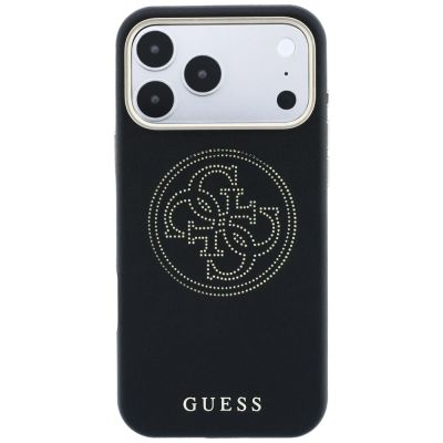 3. Etui Guess Perforated 4G Gold Logo Magsafe na iPhone 17 Pro Max / 18 Pro Max - czarne