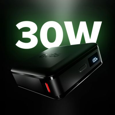 4. Powerbank SBS HD 30W 10000mAh USB-C z wyświetlaczem LCD - czarny