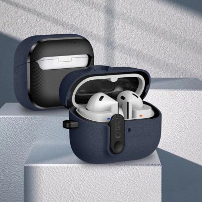 8. Etui Tech-Protect Slim Hook na Samsung Galaxy Buds 3 / 3 FE / 3 Pro - granatowe