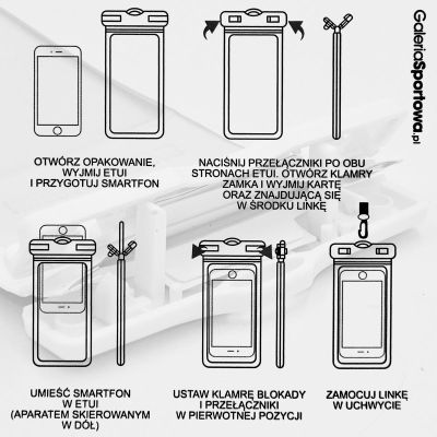 10. WODOODPORNE ETUI POKROWIEC NA TELEFON 12X12.5CM PVC ENERO CAMP