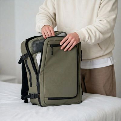 12. Plecak Tech-Protect Defender S50 do Ryanair & Wizzar, na laptopa 20L - oliwkowy