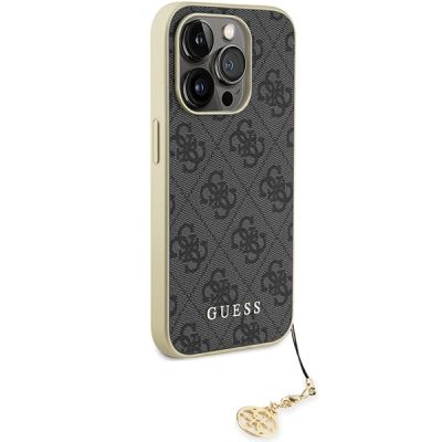 4. Etui Guess 4G Charms Collection do iPhone 15 Pro - szare