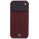 3. Etui Mercedes Leather Semi Wrap Iconic Line MagSafe na iPhone 18 Pro / 17 Pro - burgundowe