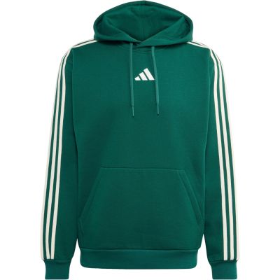 2. Bluza męska adidas Essentials 3-Stripes Fleece Hoodie zielona KZ1413