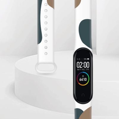 4. Strap Moro opaska do Xiaomi Mi Band 3 / 4 silikonowy pasek bransoletka do zegarka wzór 12