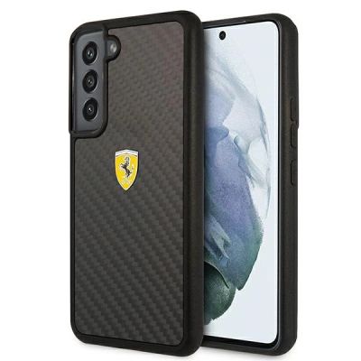 Etui Ferrari On Track Real Carbon na Samsung Galaxy S22 - czarne